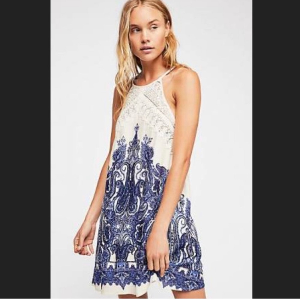 NWT Free People Intimately Shea Printed Mini Dress - Picture 5 of 15